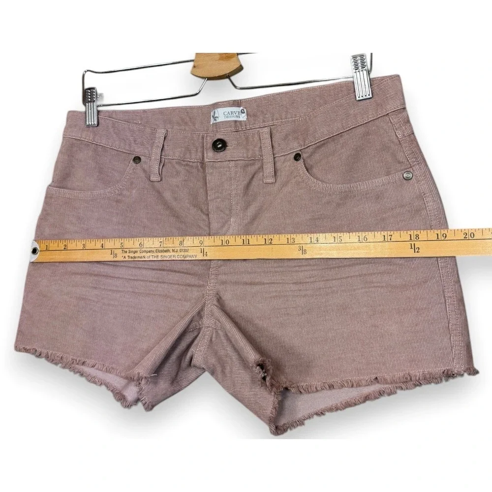 Carve Designs Mauve Pink Frayed Hem Women’s Shorts - Picture 7 of 10